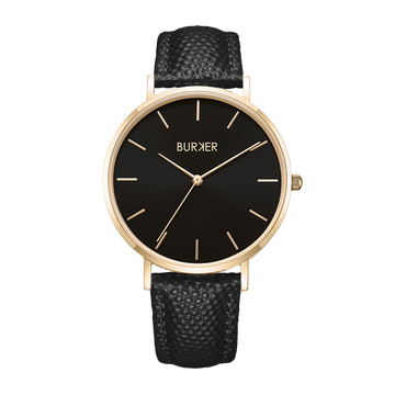 Ruby Gold Black/Black Leather