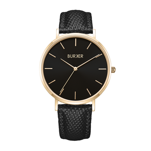 Ruby Gold Black/Black Leather