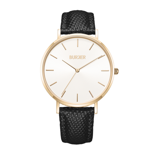 Ruby Gold Black Leather