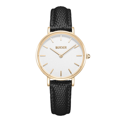 Ruby Petite Gold Black Leather