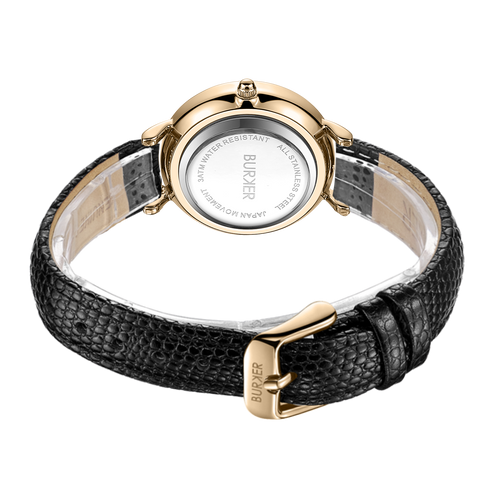 Ruby Petite Gold Black Leather