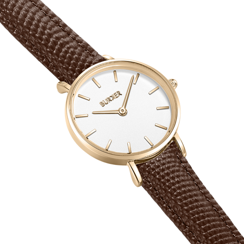 Ruby Petite Gold Brown Leather