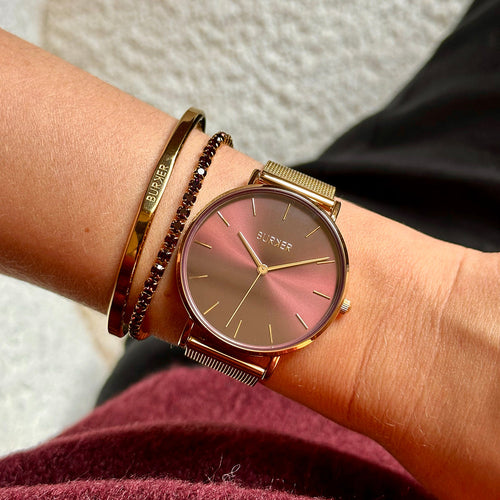 Ruby Gold Burgundy Mesh