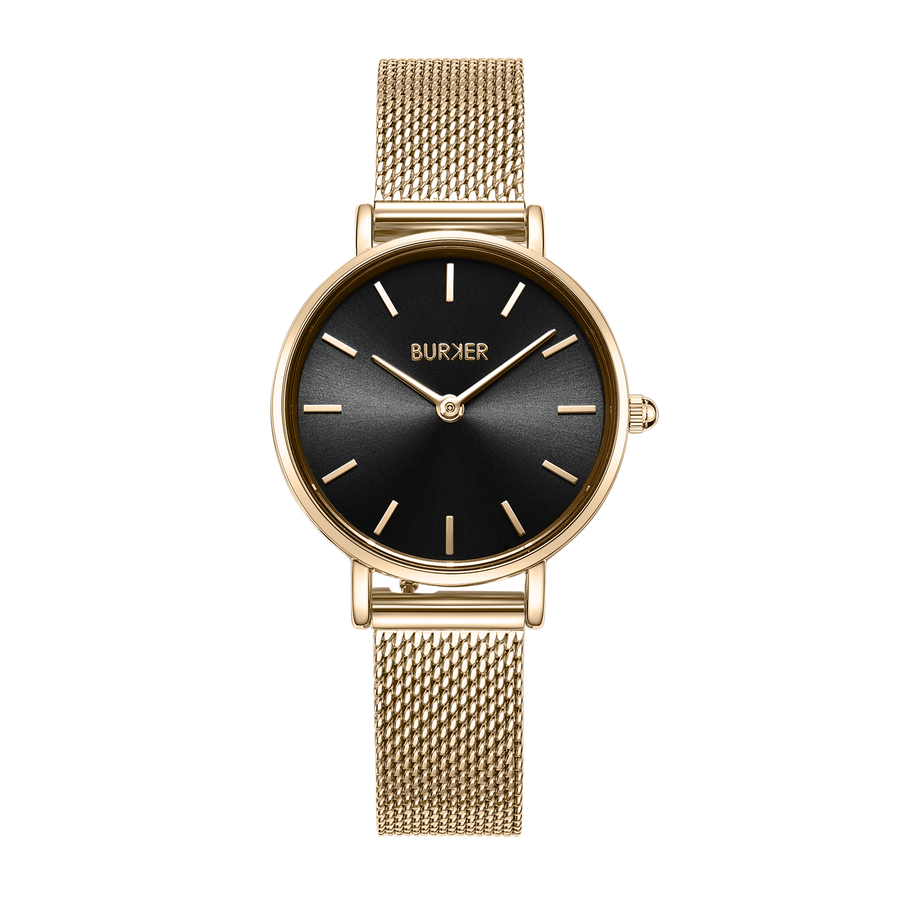 Ruby Petite Gold Black Mesh