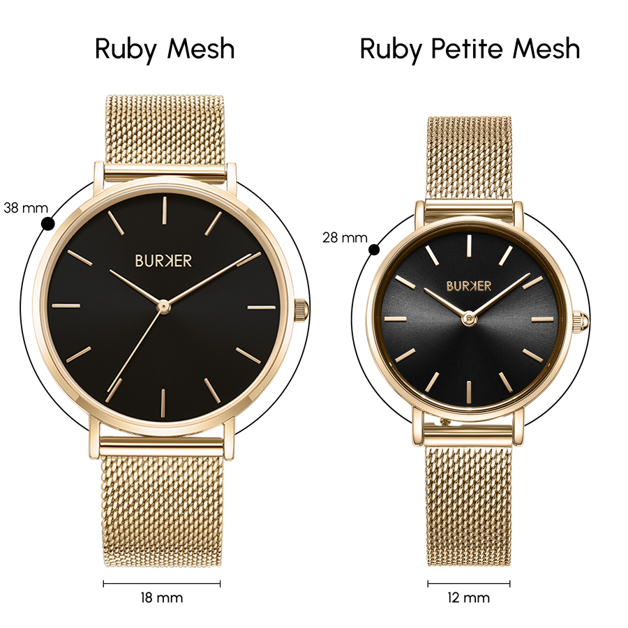 Ruby Gold Black Mesh
