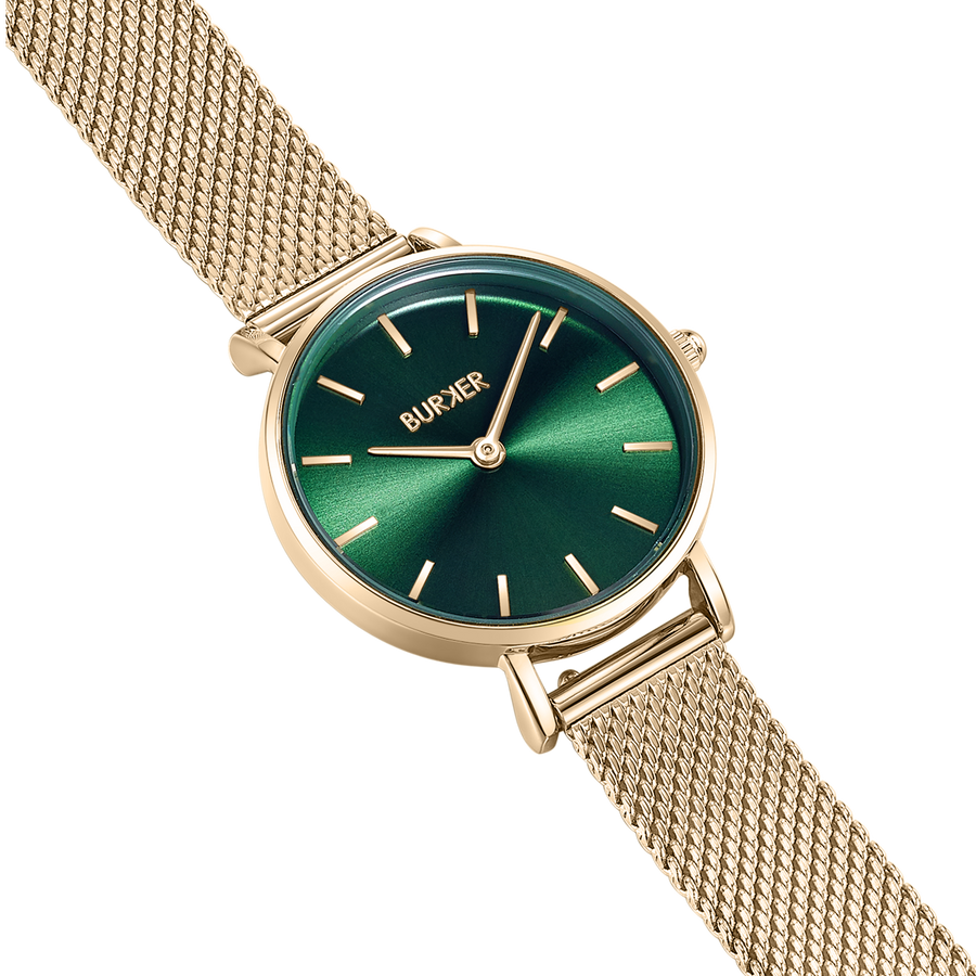 Ruby Petite Gold Green Mesh