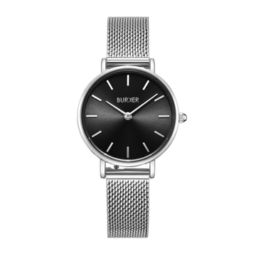 Ruby Petite Silver Black Mesh
