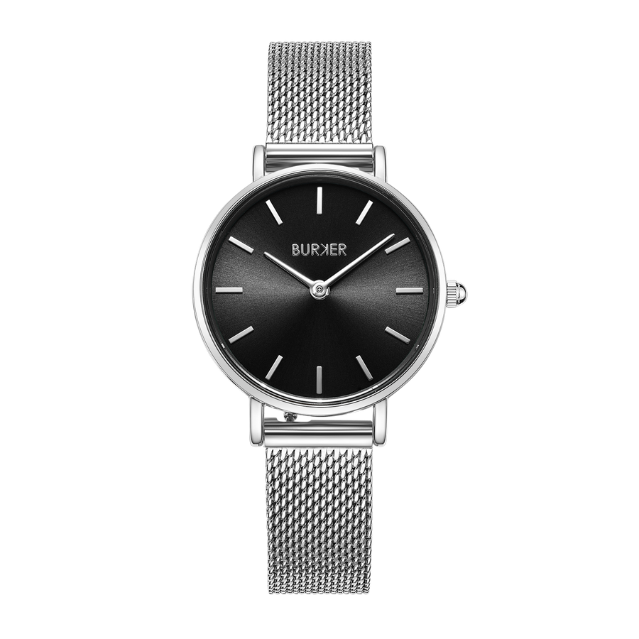 Ruby Petite Silver Black Mesh
