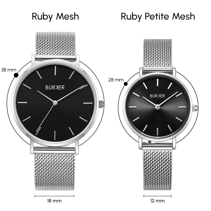 Ruby Silver Black Mesh