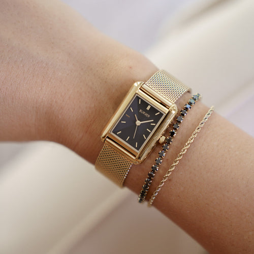 Olivia Gold Black Mesh