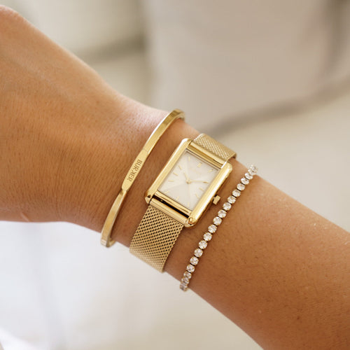 Olivia Gold White Mesh
