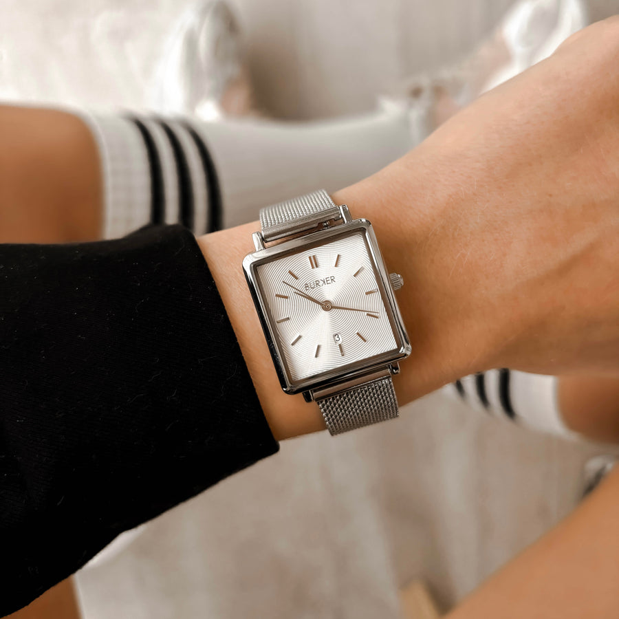 Daisy Silver Mesh